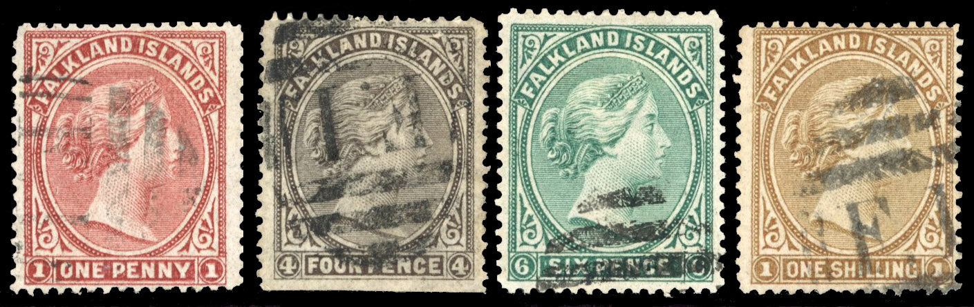 Falkland Islands SG 1/4 Used 1878-79 no watermark set of 4
