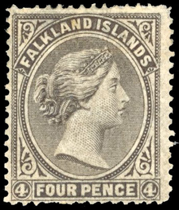 Falkland Islands SG 2 Mint 1878-79 4d grey-black