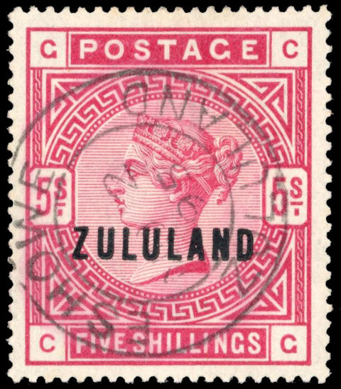 Zuluand SG 11 Used 1888-93 5s rose