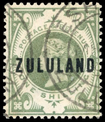 Zululand SG 10 Used 1888-93 1s dull green