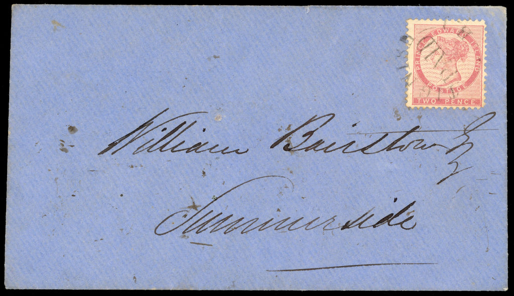 Prince Edward Island SG 12 c.1865 cover from Tignish to Summerside with 1863-68 2d rose