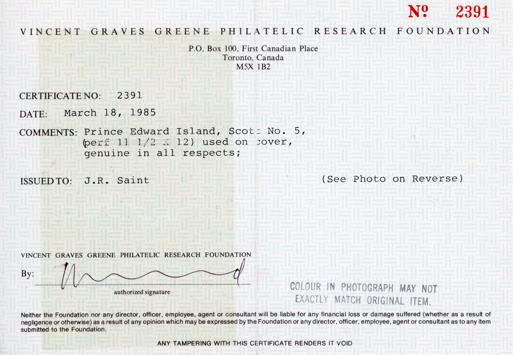 Prince Edward Island SG 12 c.1865 cover from Tignish to Summerside with 1863-68 2d rose