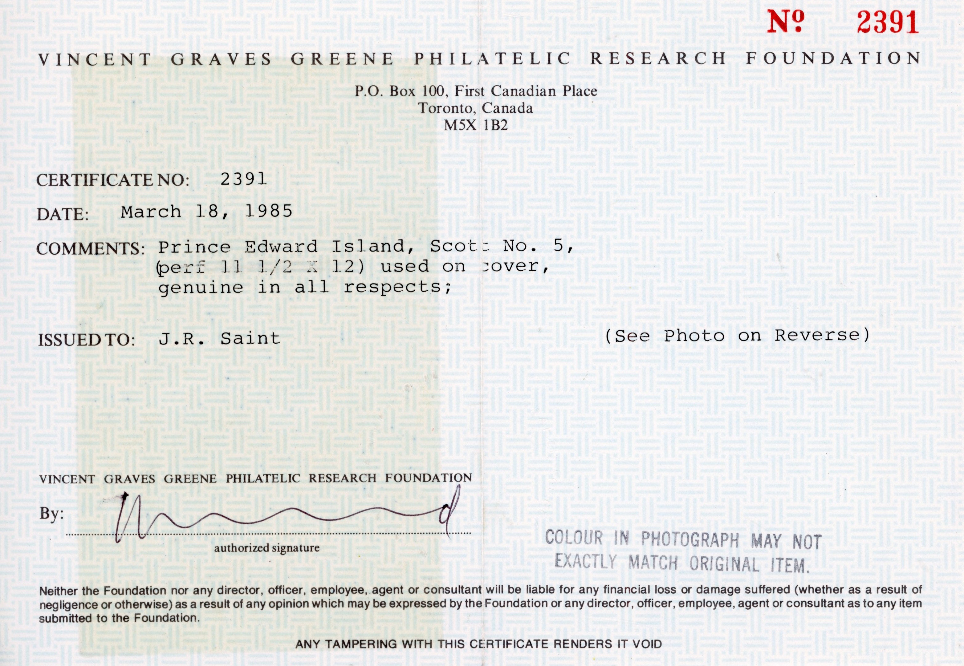 Prince Edward Island SG 12 c.1865 cover from Tignish to Summerside with 1863-68 2d rose