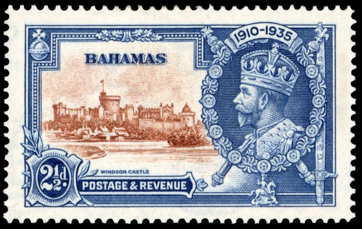 Bahamas SG 142g Mint 1935 Silver Jubilee 2½d variety Dot to left of chapel