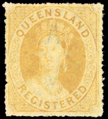 Queensland SG 20 Unmounted Mint 1860-61 Registered (6d) orange-yellow