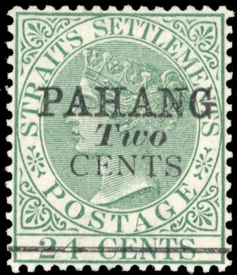 Malaya Pahang SG 7 Mint 1891 2c on 24c green type 5 surcharge
