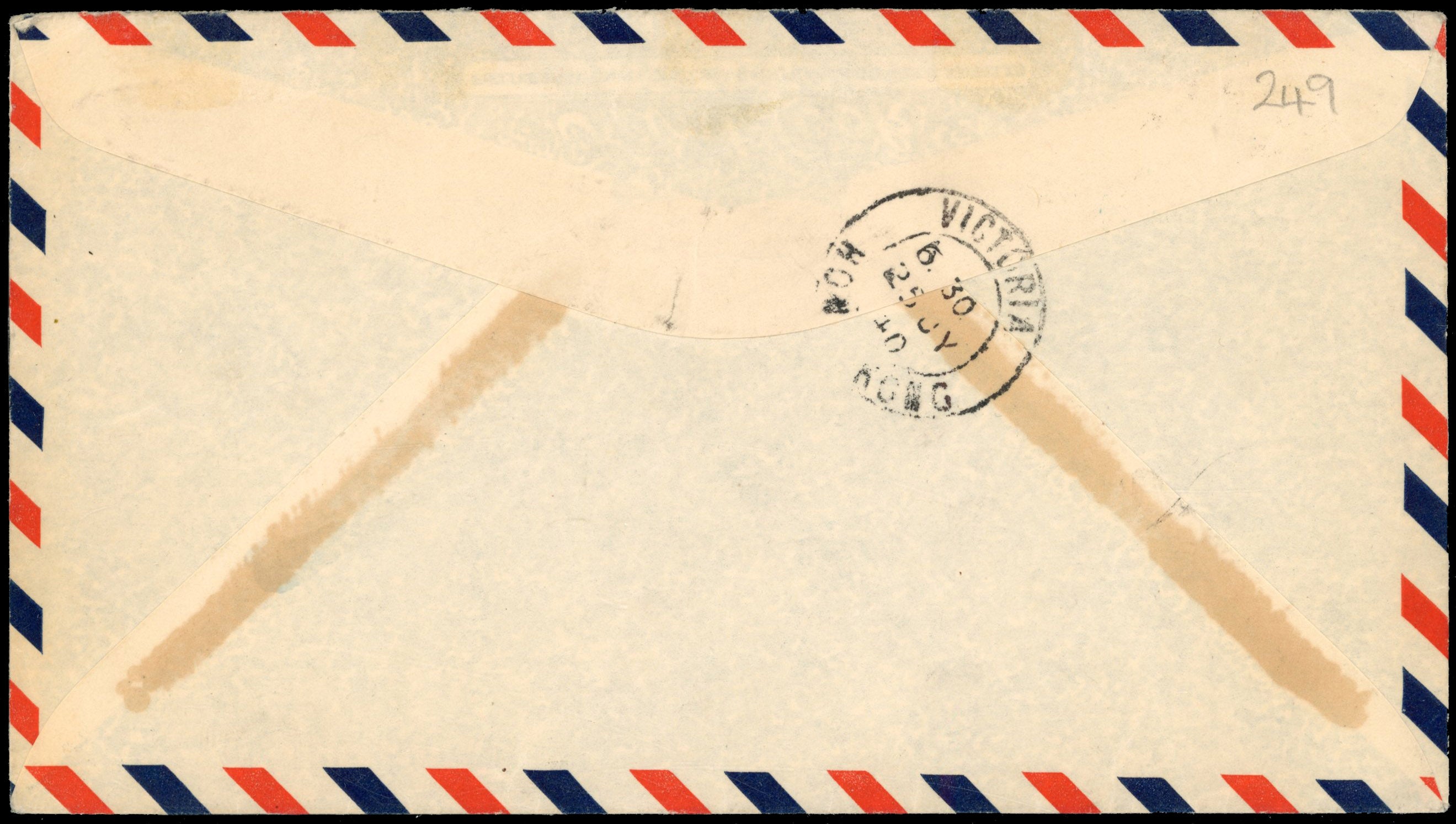 Bahrain SG 10, 27, 33 1940 censored airmail Pacific Clipper cover to California