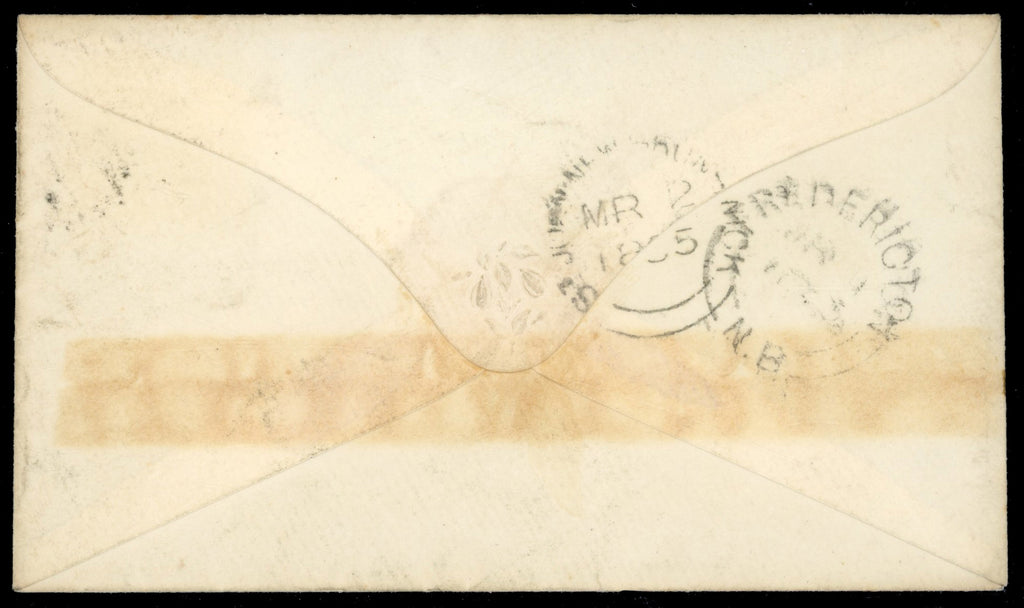 New Brunswick SG 2 1855 cover from Edmunston to St John with 1851-60 3d red