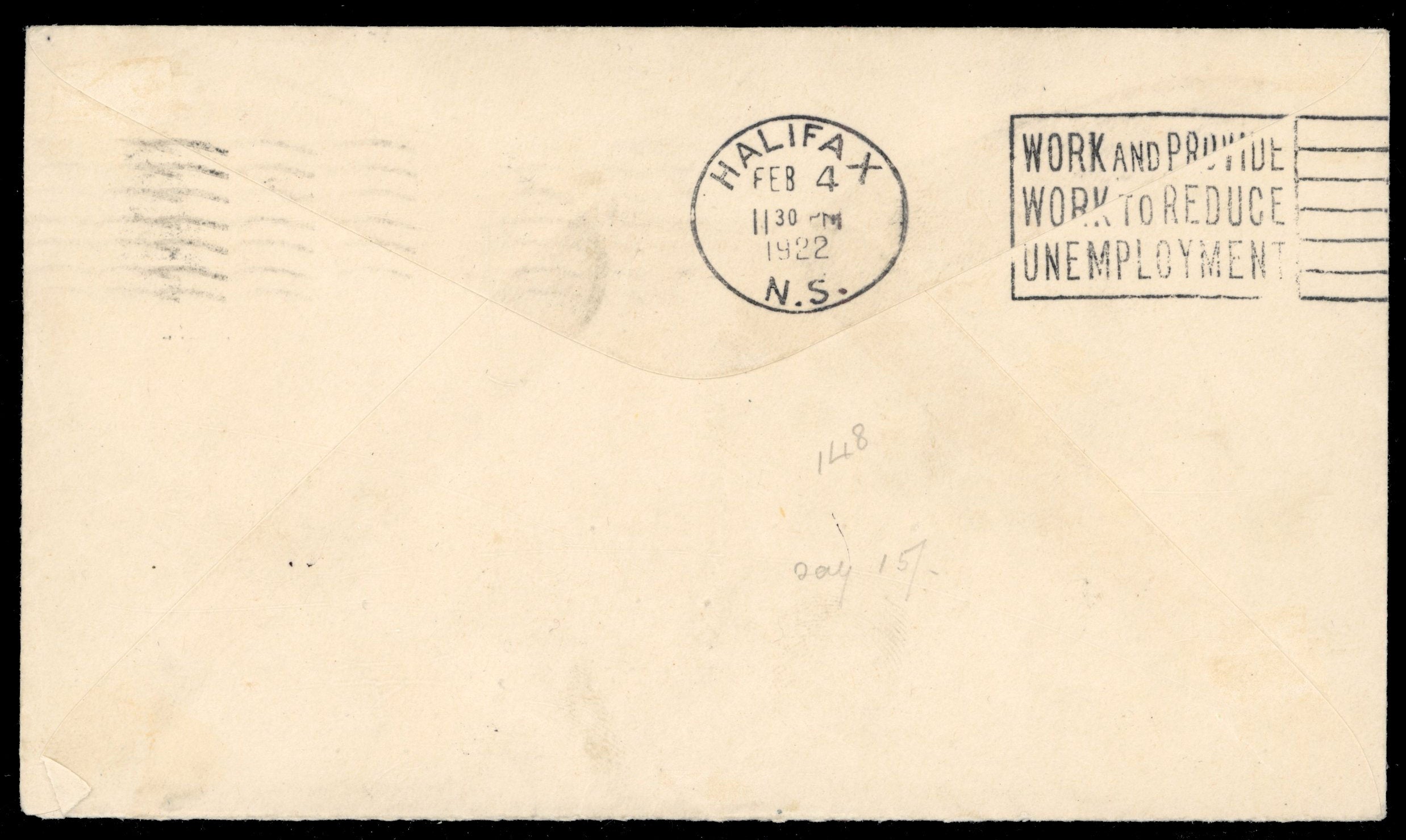 Newfoundland SG 148 1921 cover from St John's to Halifax with 35c red airmail
