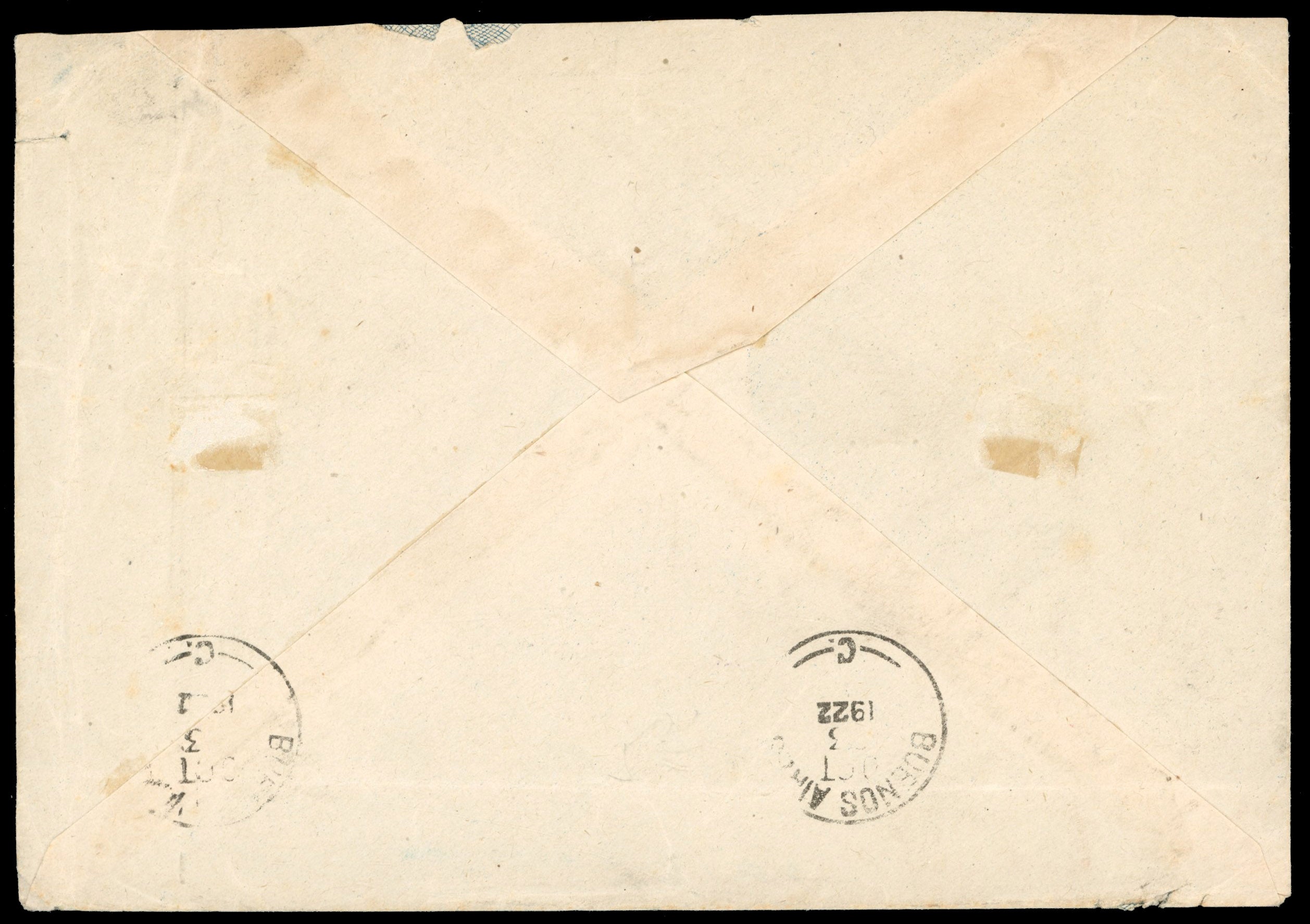 Falkland Islands Dependencies SG Z23, Z25, Z35 1922 cover from South Georgia to USA