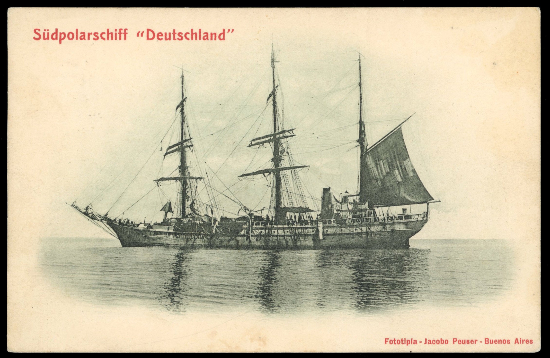 Falkland Islands Dependencies SG Z17 1911 German South Polar Expedition post card from South Georgia to Berlin