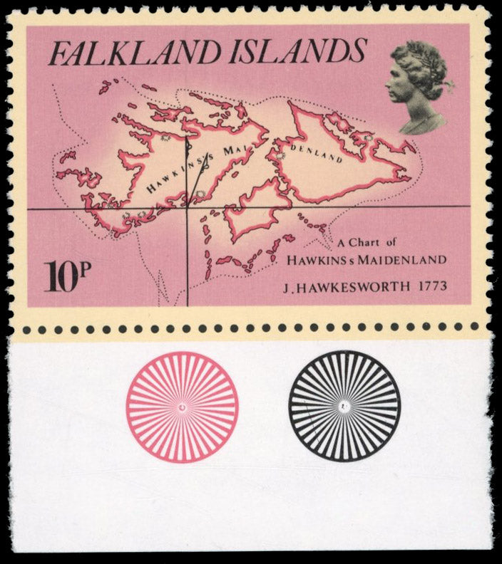 Falkland Islands SG 397w Unmounted Mint 1981 Early Maps 10p Hawkesworth variety watermark crown to right of CA