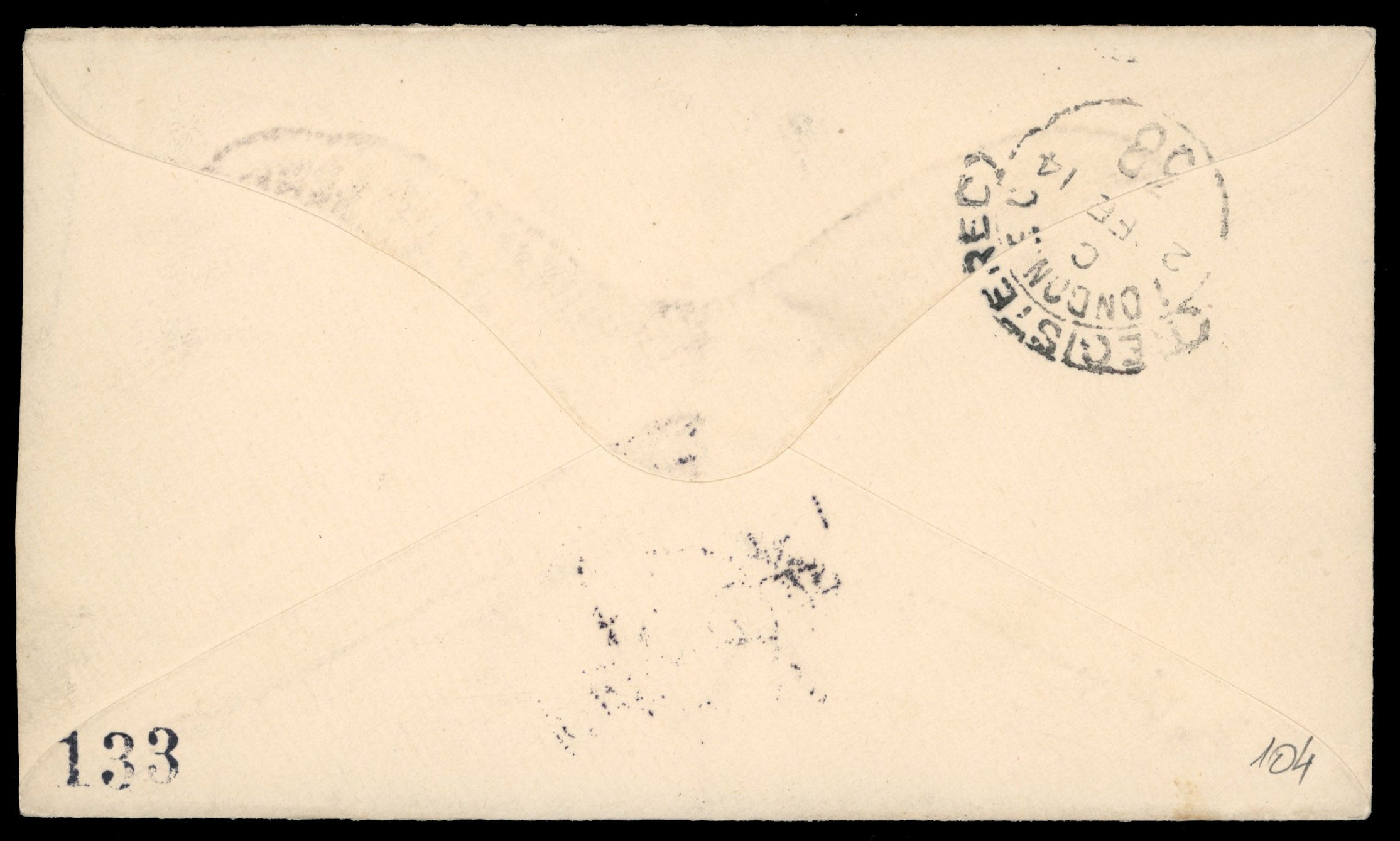 Leeward Islands SG 51a, 57a 1914 registered cover from Antigua to Prague with 1912-22 3d and 5s with white backs