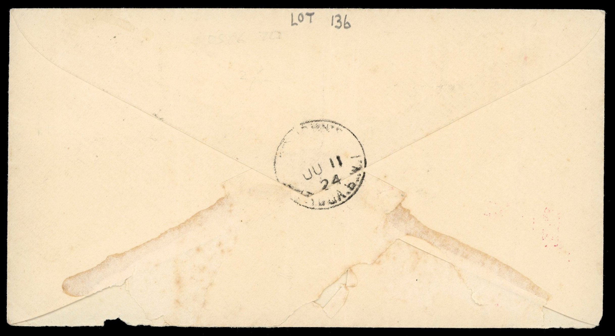 Barbuda SG 6 1923 registered cover to Antigua with 1922 2s purple and blue