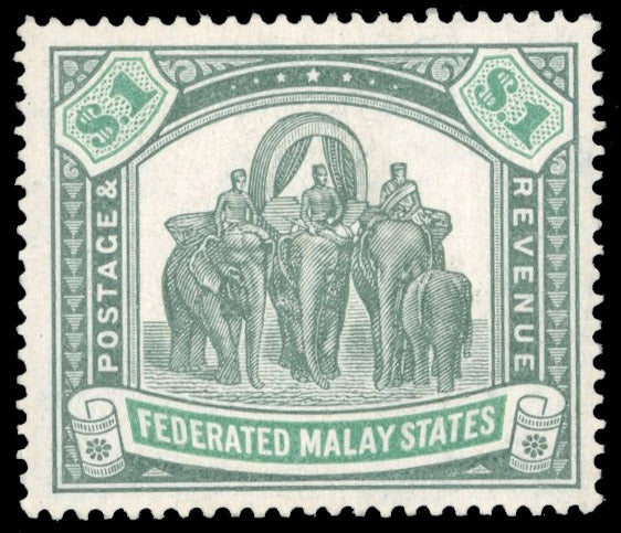 Malaya Federated Malay States SG 48 Mint 1904-22 $1 grey-green and green