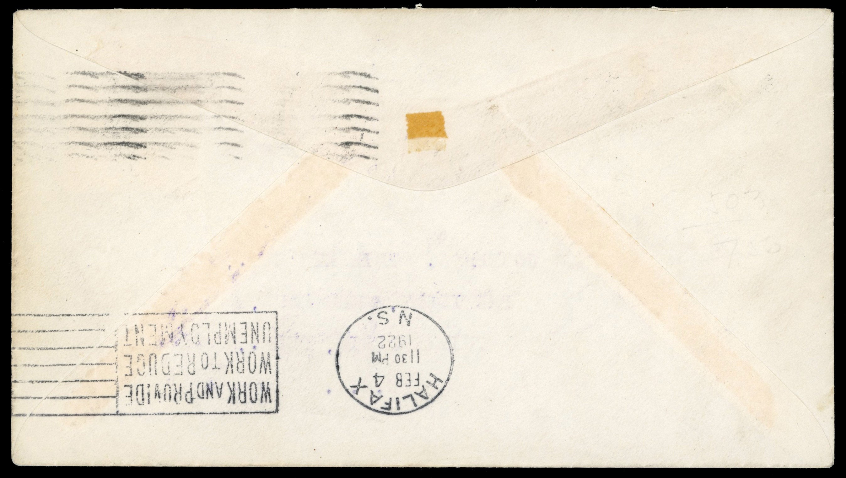 Newfoundland SG 148 1921 cover from St John's to Halifax with 35c red airmail