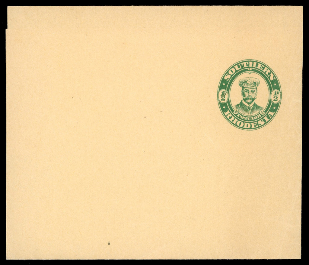 Southern Rhodesia 1924 Admiral ½d green and 1d red postal stationery wrappers unused