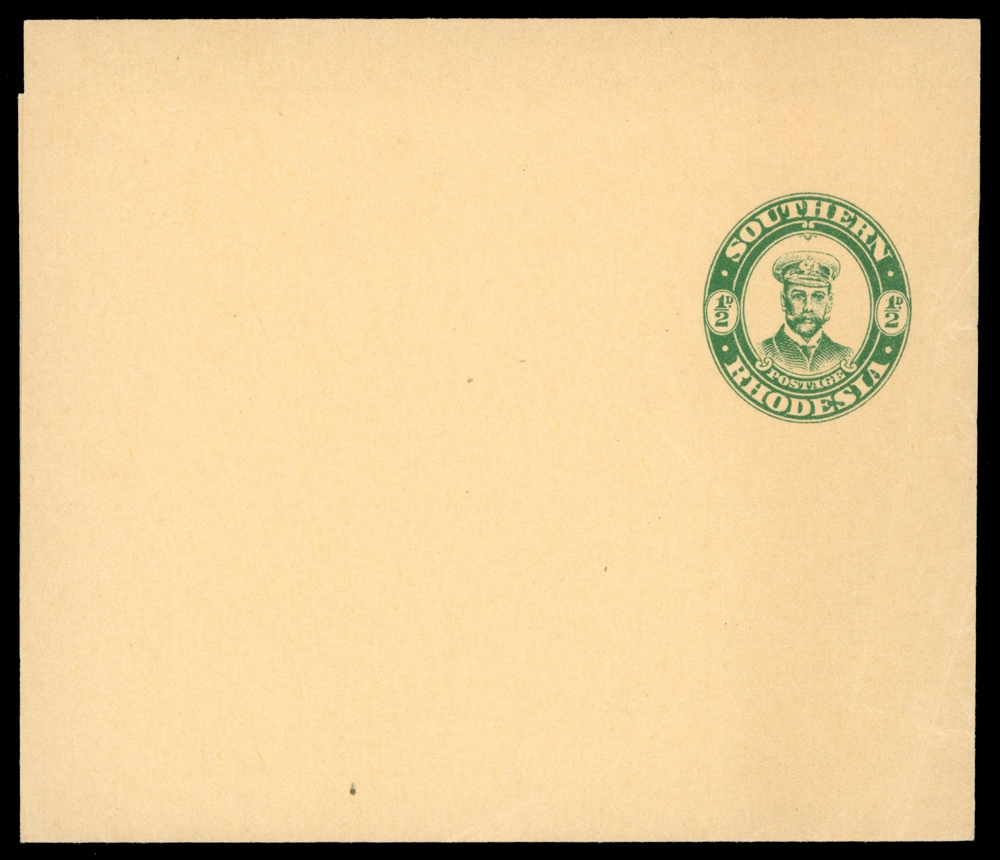 Southern Rhodesia 1924 Admiral ½d green and 1d red postal stationery wrappers unused