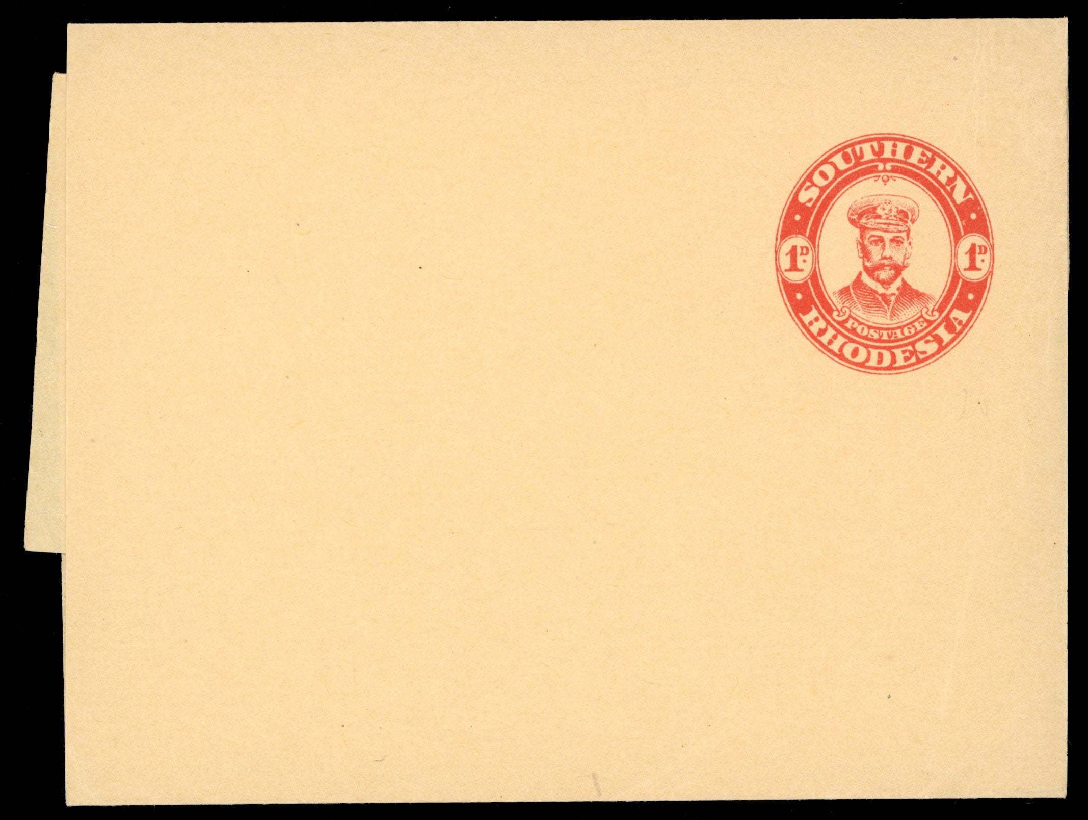 Southern Rhodesia 1924 Admiral ½d green and 1d red postal stationery wrappers unused