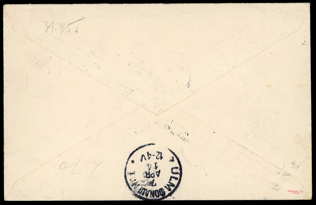 Seychelles SG 72, 75, 77, 79 1914 registered cover to Germany