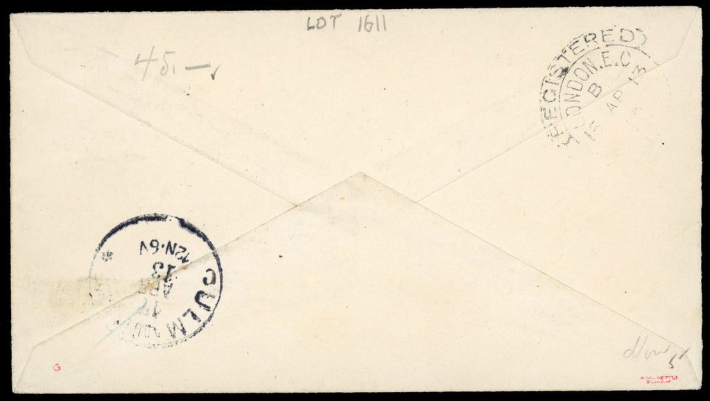 St Vincent SG 91 1913 registered cover to Germany with 1904-11 KEVII 2s purple and blue