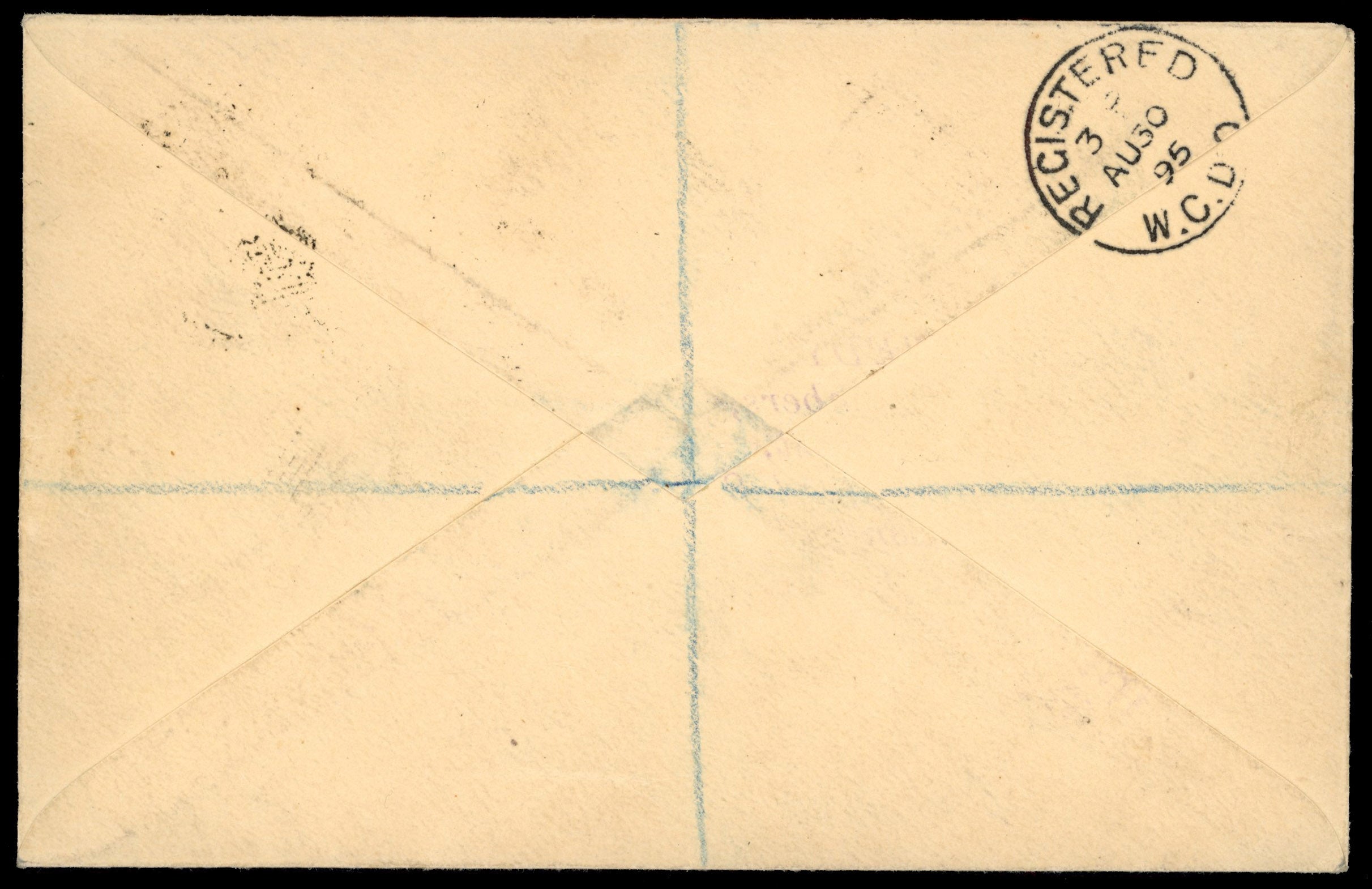 Falkland Islands SG 4, 12, 16/33 1895 registered cover to London with values to 1s