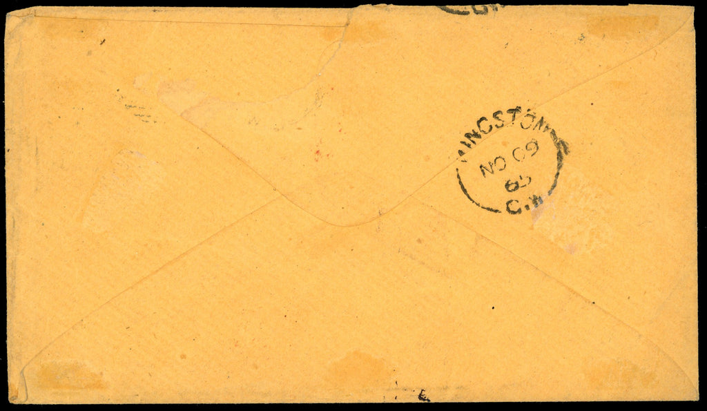Canada SG 41 1865 cover from Belleville to England at 12½c Allen Line rate