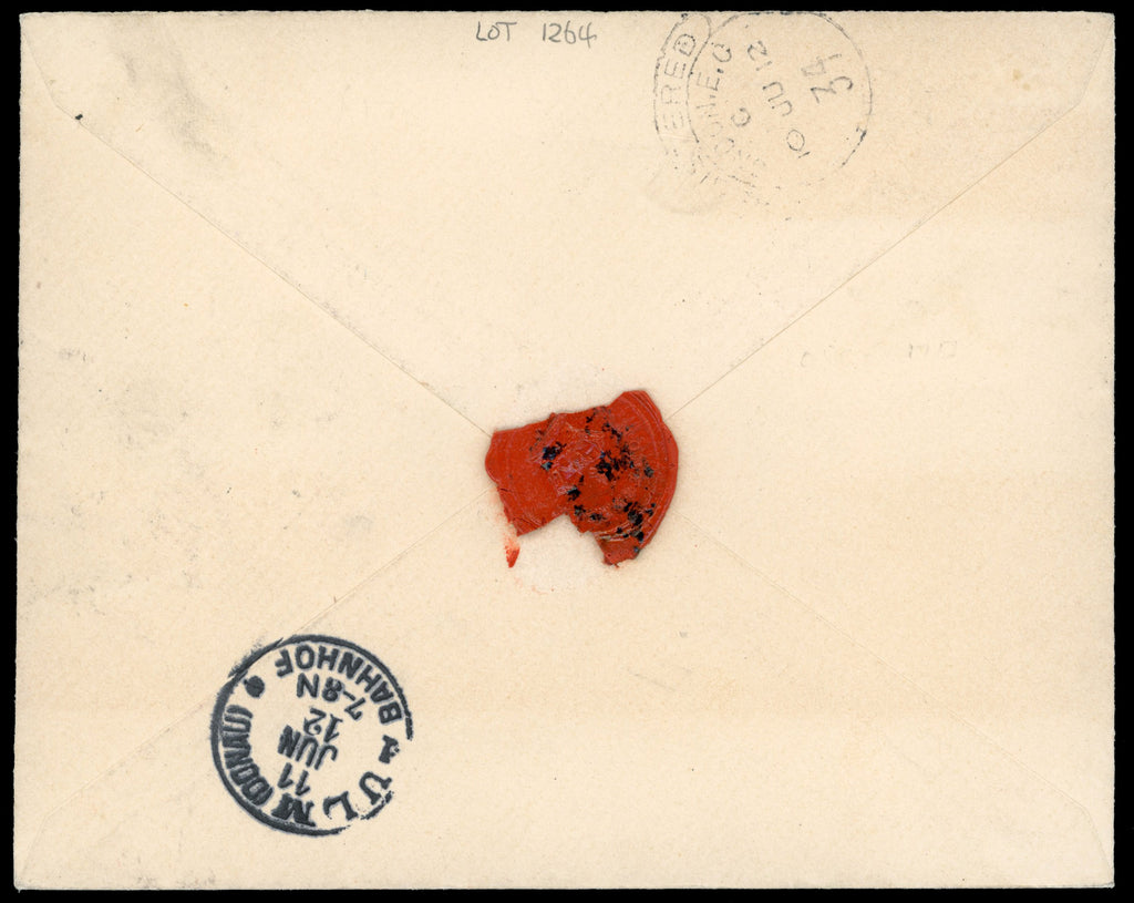 Leeward Islands SG 27 1912 registered cover from Montserrat to Germany