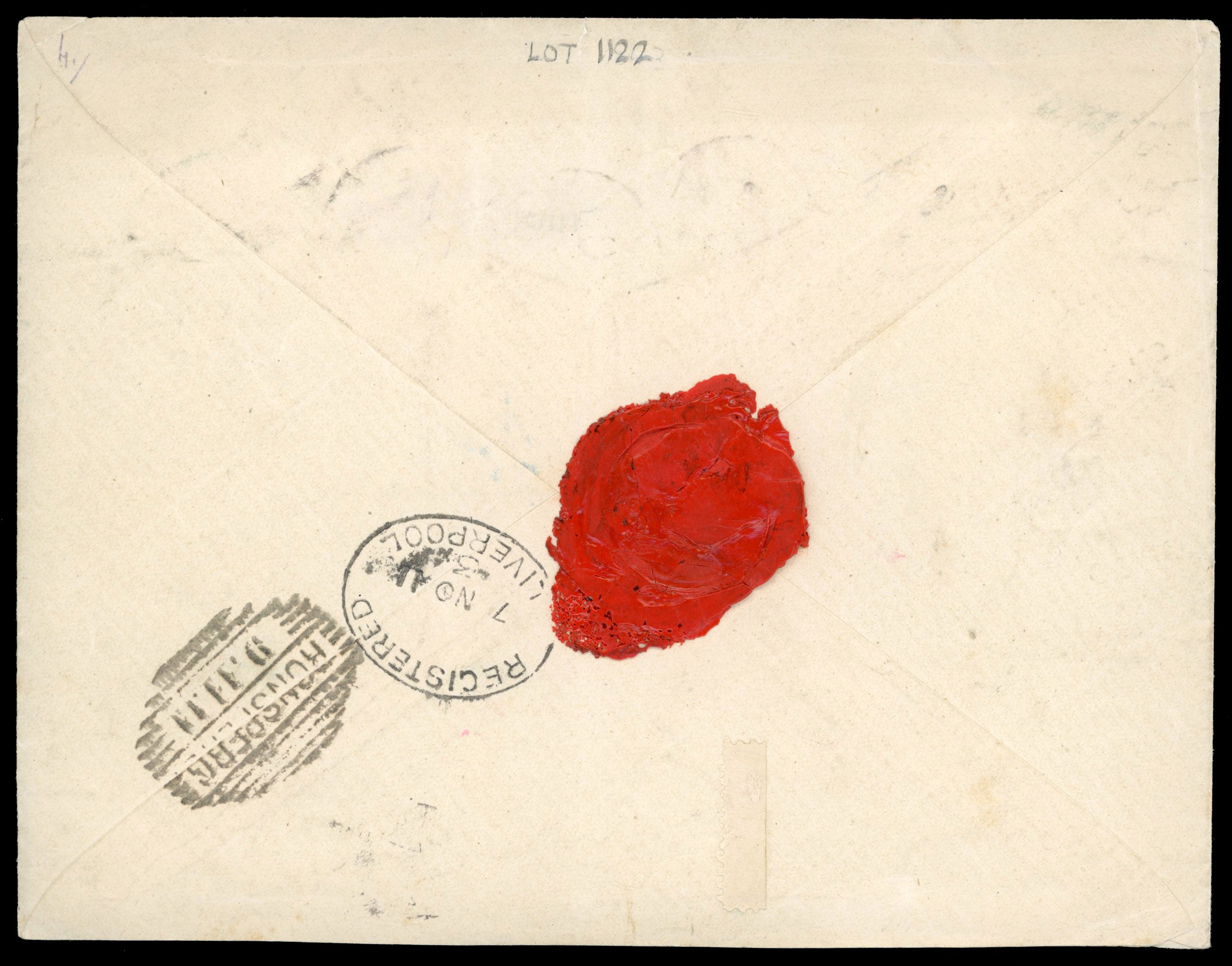 Montserrat SG 35/46 1911 registered cover to Bohemia with 1908-14 set to 2s6d