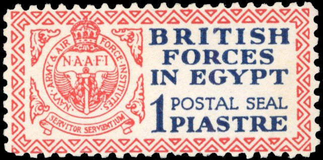 Egypt British Forces SG A1 Unmounted Mint 1932-33 1p deep blue and red postal seal