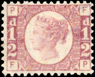 SG48wi 1870 ½d Rose red Pl.8 (Wmk. Inverted) U/M
