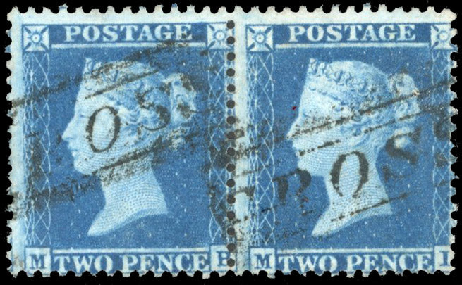 Great Britain SG 34 plate 5 Used 1854-57 2d blue with Scots local cancellation