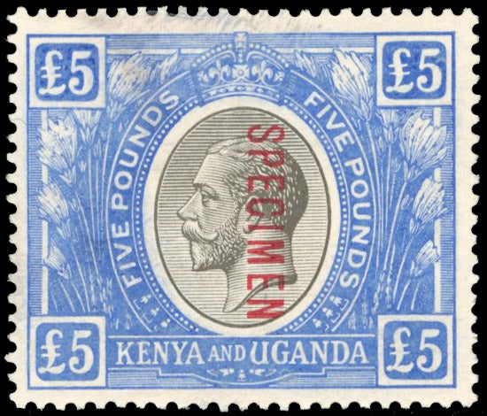 KUT SG 99s Unmounted Mint 1922-27 £5 black and blue overprinted specimen