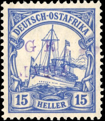 Tanganyika Mafia Island SG M4C Mint 1915 15h ultramarine