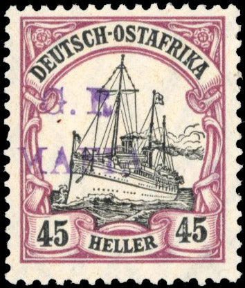 Tanganyika Mafia Island SG M7C Mint 1915 45h black and mauve