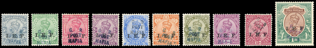 Tanganyika Mafia Island SG M33/M42 Mint 1915 set of 10 overprinted on Indian Expeditionary Forces