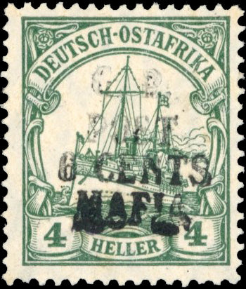 Tanganyika Mafia Island SG M12 Unmounted Mint 1915 6c on 4h green overprint in black