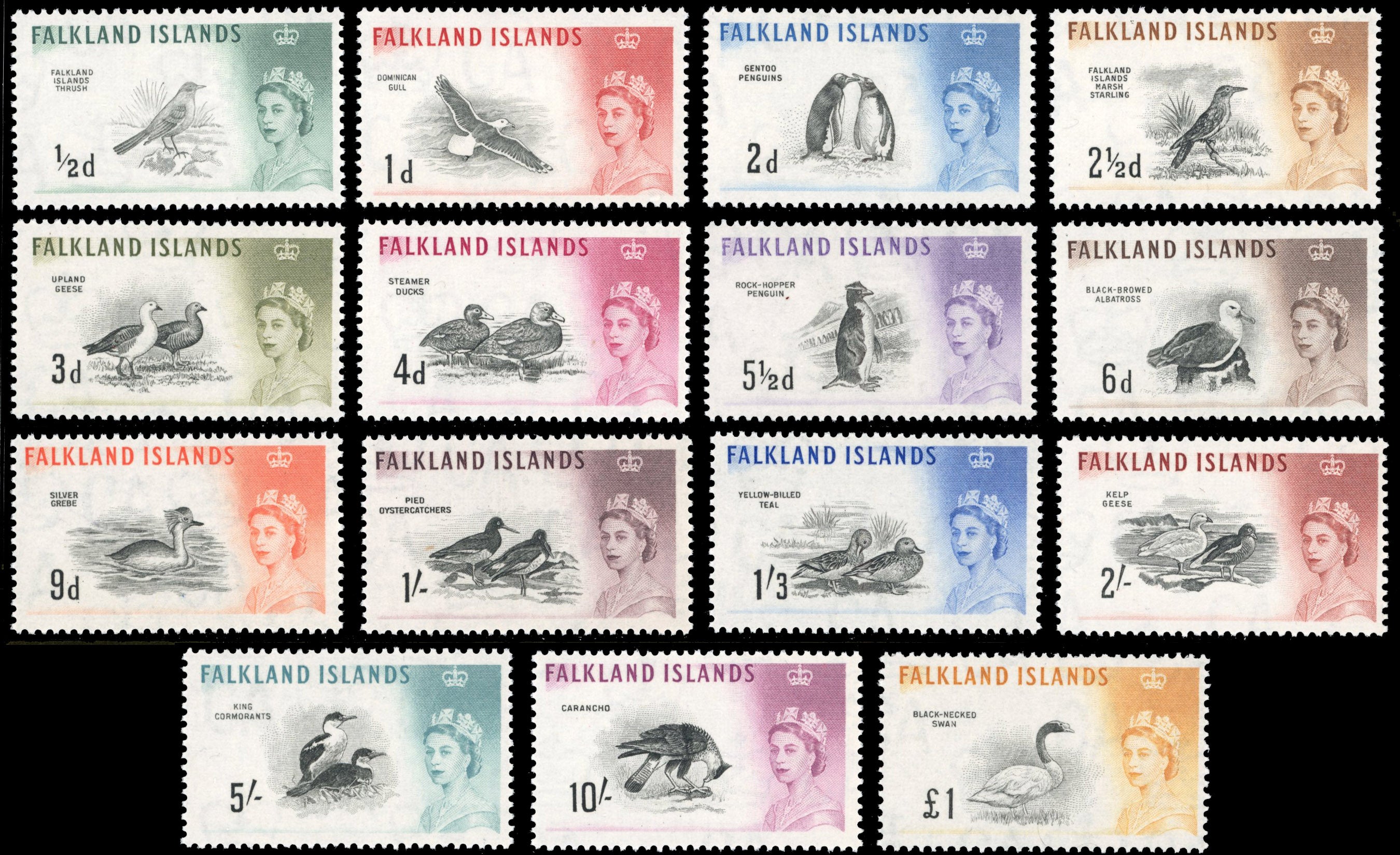 Falkland Islands SG 193/207 Unmounted Mint 1960-66 Birds set of 15