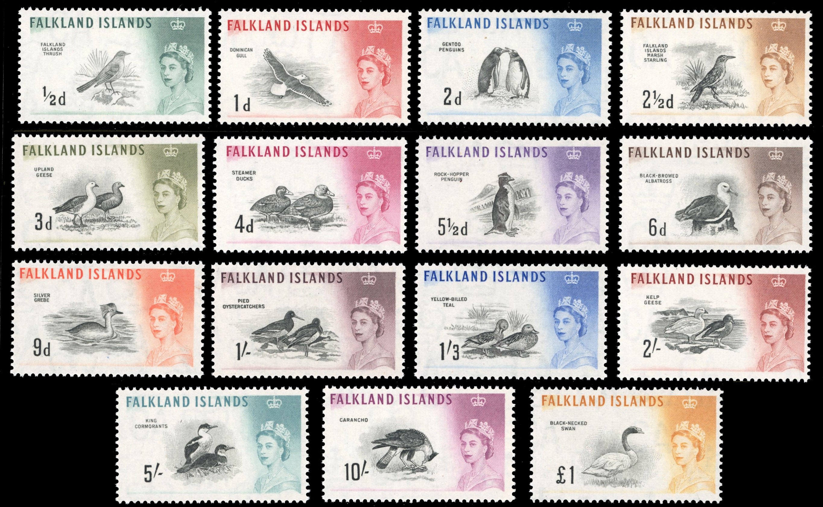 Falkland Islands SG 193/207 Unmounted Mint 1960-66 Birds set of 15