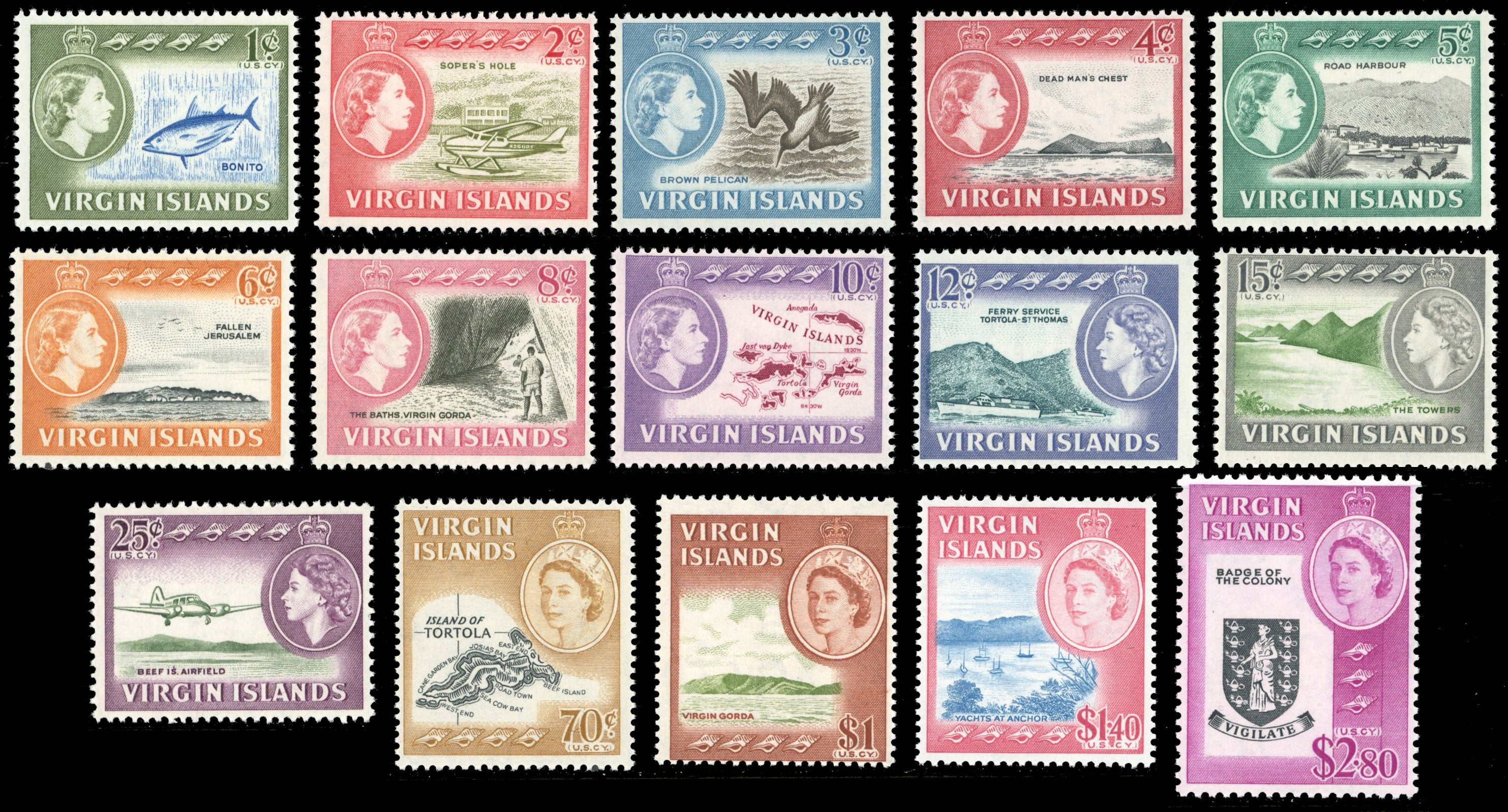 British Virgin Islands SG 178/192 Unmounted Mint 1964-68 set of 15