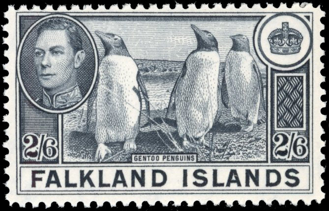 Falkland Islands SG 160 var Unmounted Mint 1938-50 2s6d slate-violet