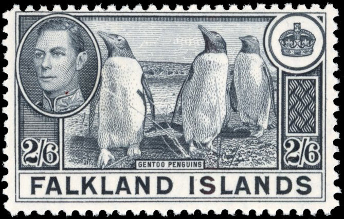 Falkland Islands SG 160 var Unmounted Mint 1938-50 2s6d slate-violet