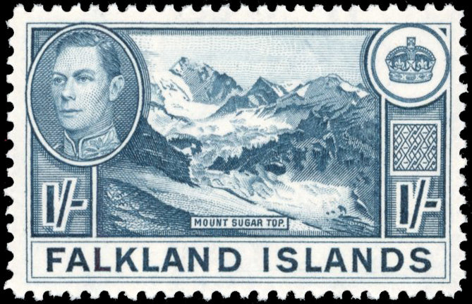 Falkland Islands SG 158a Unmounted Mint 1938-50 1s dull greenish blue