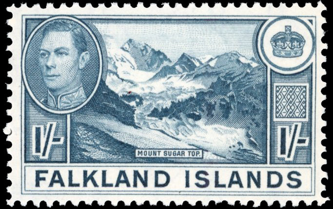 Falkland Islands SG 158a Unmounted Mint 1938-50 1s dull greenish blue