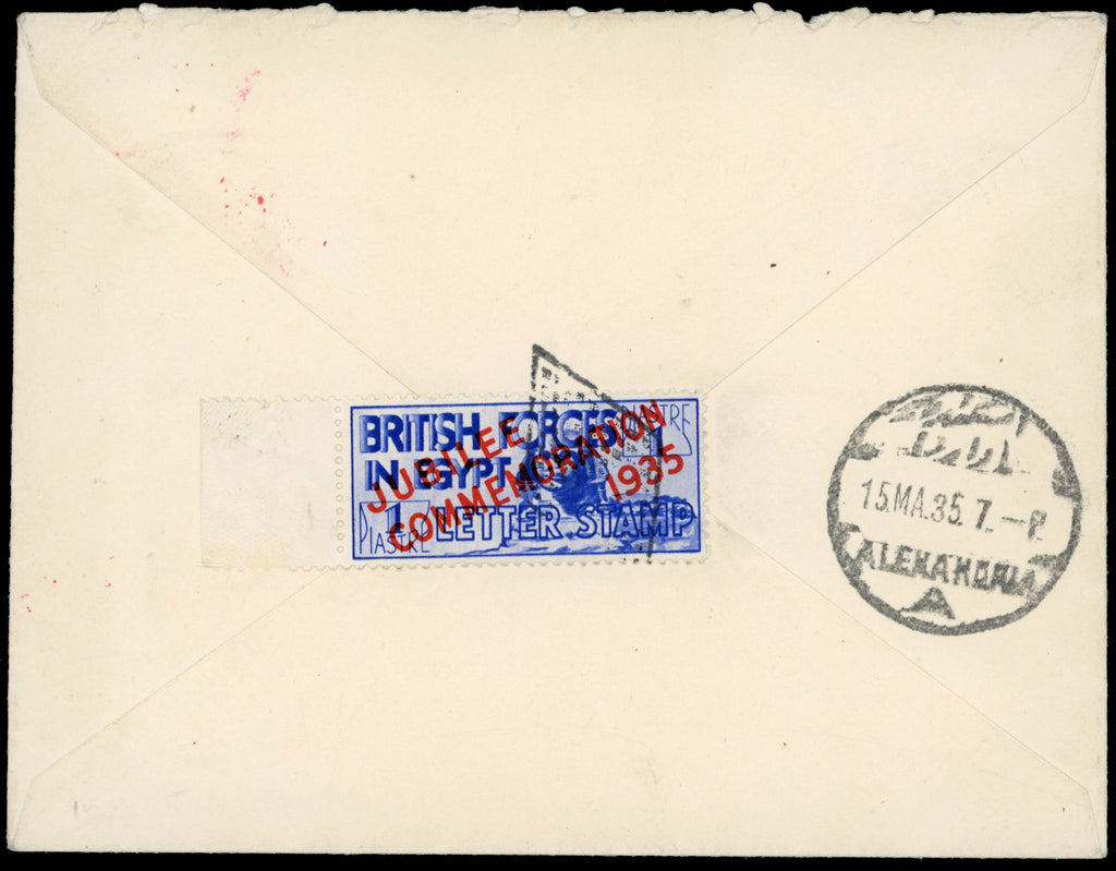 Egypt British Forces SG A10 1935 cover to Scotland with Silver Jubilee 1p