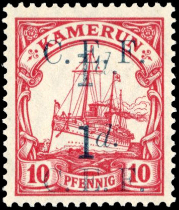 Cameroon SG B3b Unmounted Mint 1915 Expeditionary Force 1d on 10pf C.E.F. error surcharge double
