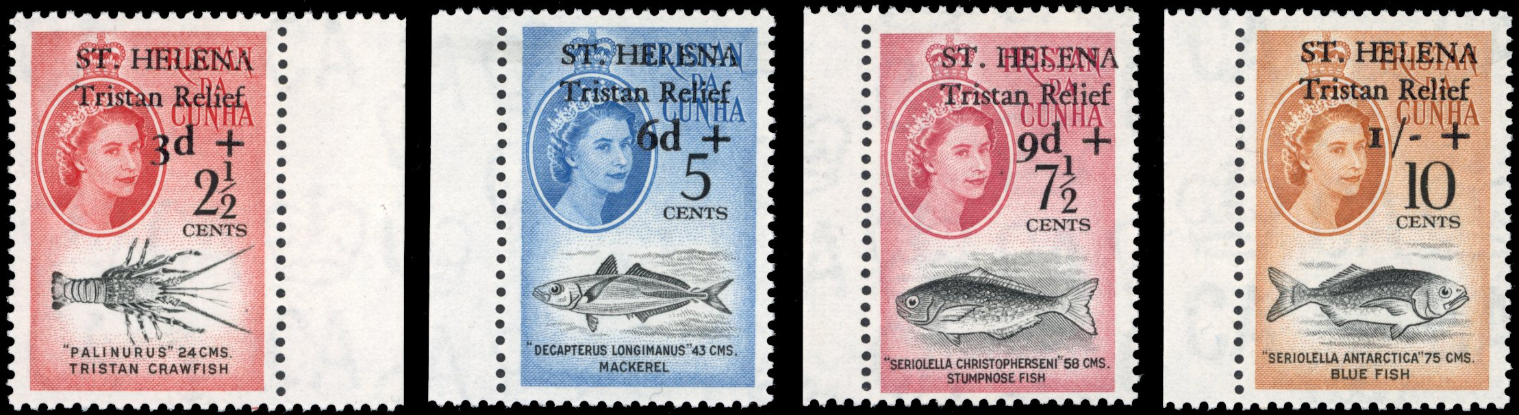 St Helena SG 172/75 Unmounted Mint 1961 Tristan Relief Fund set of 4