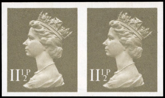 Great Britain SG X893a Unmounted Mint 1971-96 11½p drab imperf pair