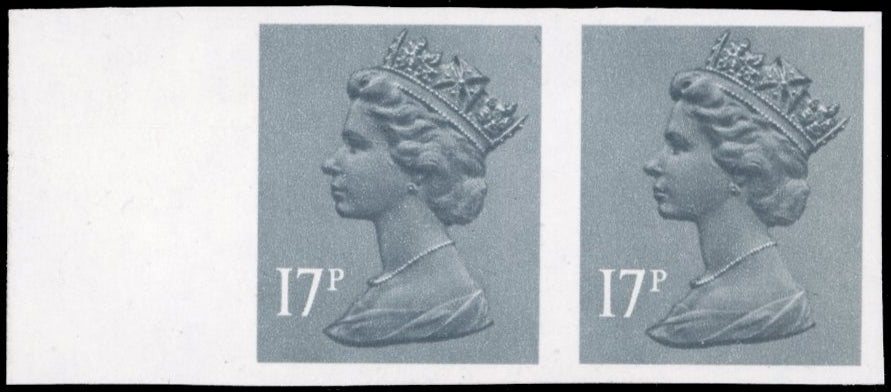 Great Britain SG X952a Unmounted Mint 1971-96 17p grey-blue imperf pair
