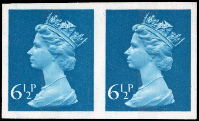 Great Britain SG X872a Unmounted Mint 1971-96 6½p greenish blue imperf pair